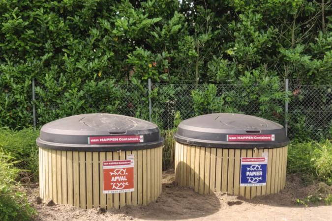 Large waste containers at Montair