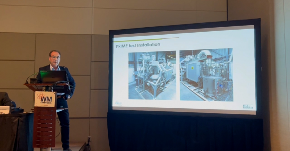 Jurgen Hansen gives a presentation about PRIME at the Waste Management Symposium in Arizona