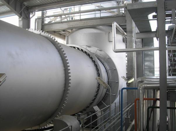 Koppelstuk in een industriële luchtreinigingsinstallatie